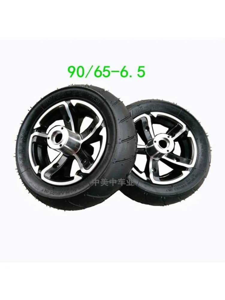 Roue intérieure et extérieure en aluminium pour scooter électrique, roue avant et arrière, assemblage de moyeu, aspirateur, 11 pouces, 90/65-6.5