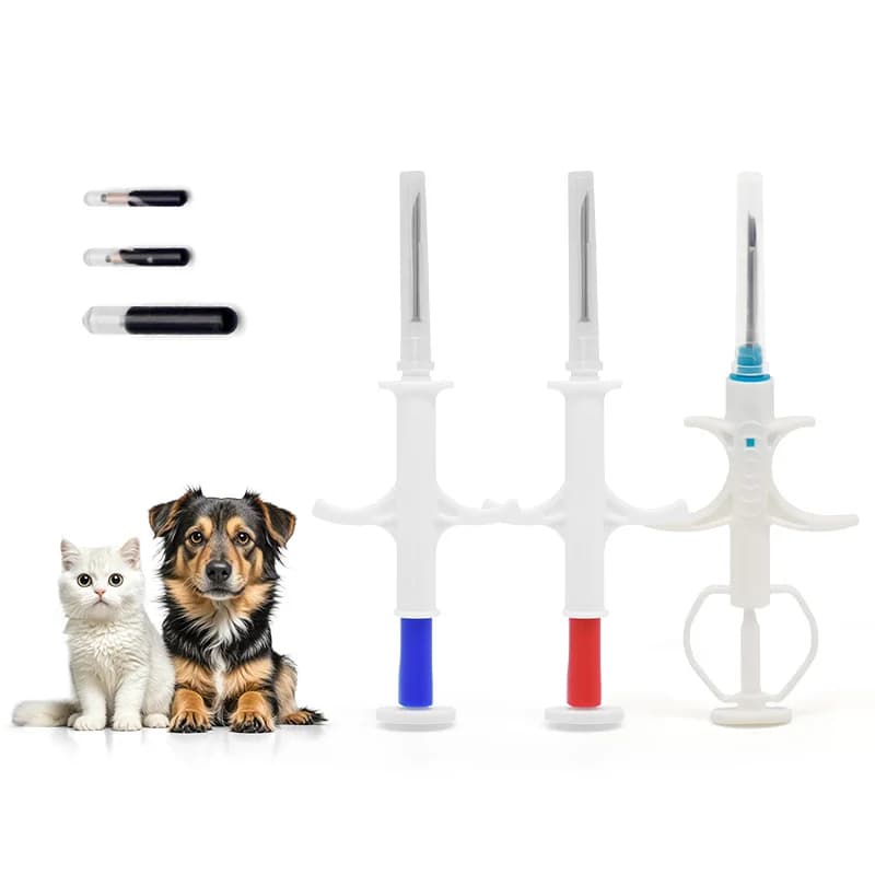 READELL puces pour animaux de compagnie 2.12x1 2/1.4x8/1.25X7mm ISO11784/785 FDX-B chat chien, seringue serpent EM4305 puce de poisson