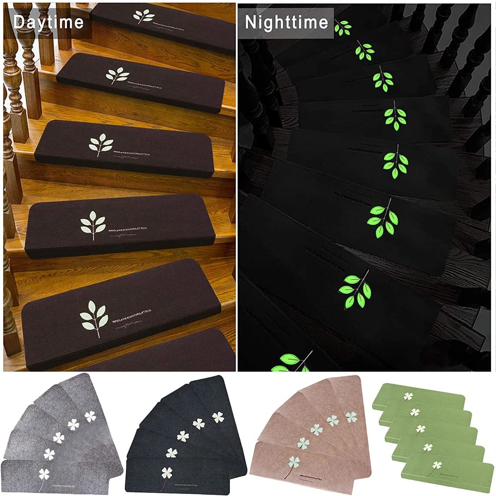 Tapis de marche d'escalier antidérapant tapis d'escalier lumineux intérieur auto-adhésif marches d'escalier tapis salon escaliers marches tapis de bande de roulement