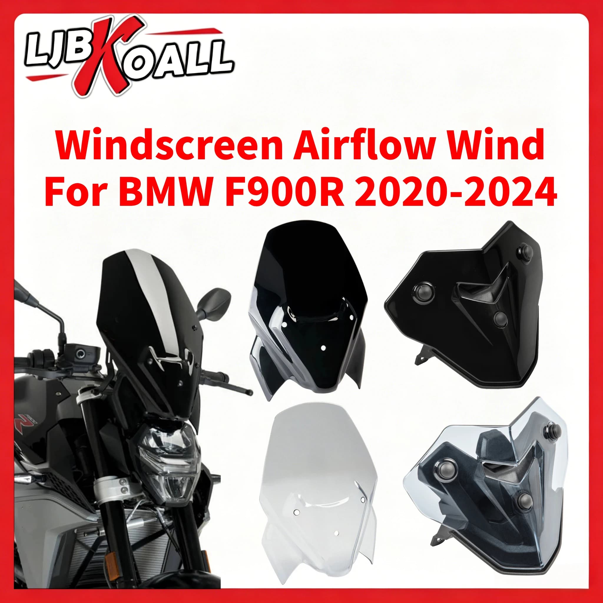 Pare-brise de moto pour BMW F900R 2020-2024, déflecteurs d'air, visière, accessoires F 900 R F900 R F 900R