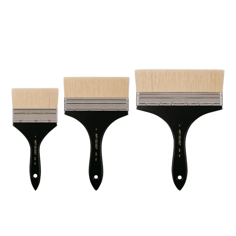 Artsecret – brosse polyvalente No.3530, poils chungking, manche noir en acrylique, virole en laiton, peinture, fournitures d'art, outil d'artiste