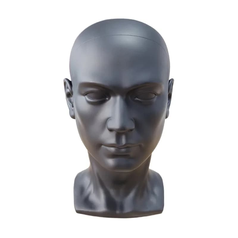 Tête de mannequin homme avec perruque pour présentoir de chapeaux et de lunettes de soleil, modèle de tête de simulation pour accessoires de mode