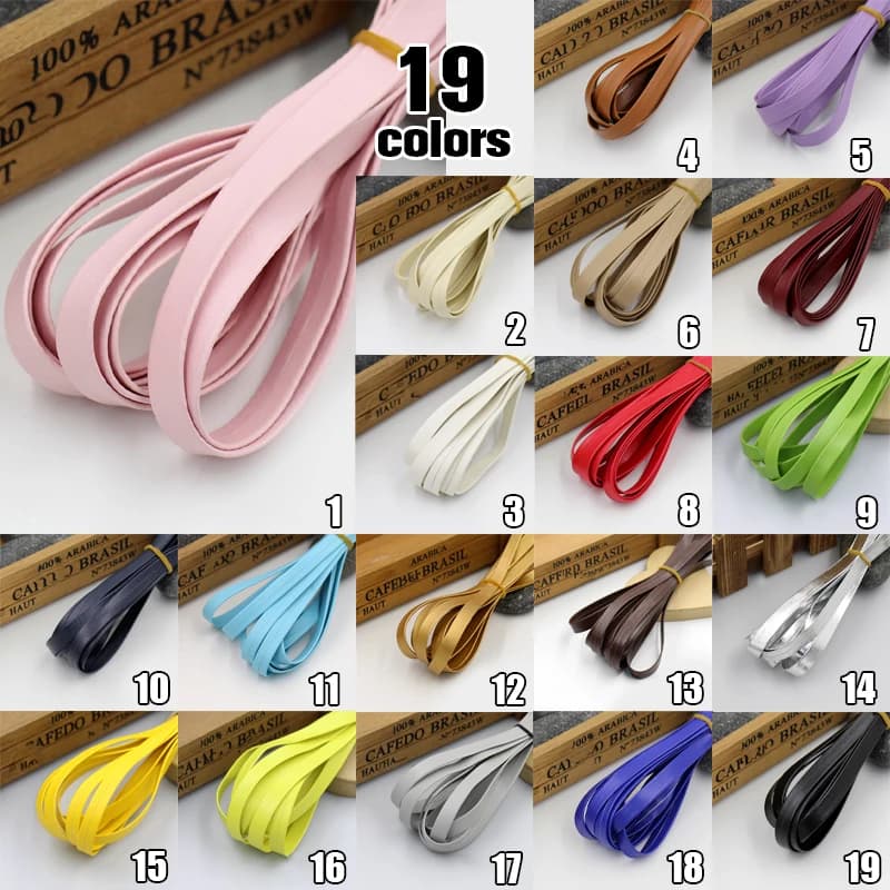 Ruban de liaison en Faux cuir PU, 3 mètres, 10mm, passepoil de couture, bricolage artisanal, Patchwork, rembourrage, Textile, coupe de ruban en PU