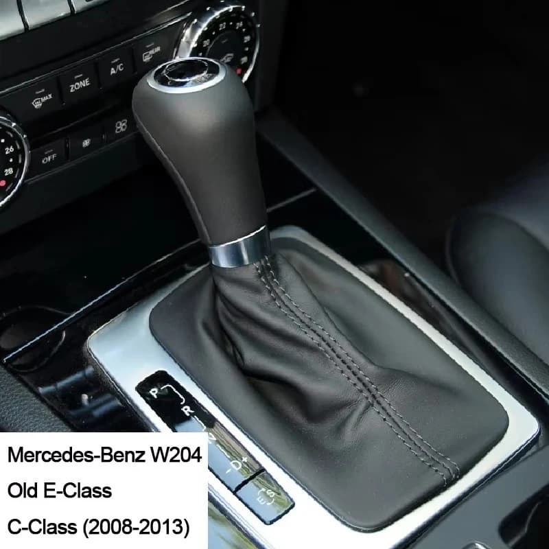 Poignée de levier de vitesses automatique noire avec soufflet pour Mercedes Benz W204 Classe E C204 C63 C300 C250 (2008-2013) Accessoires auto