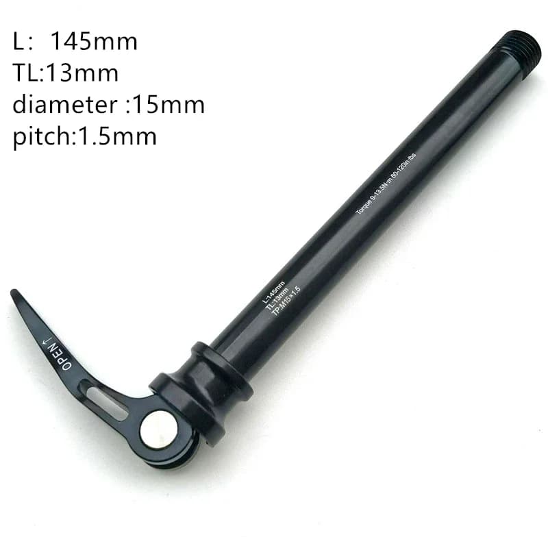 Brocommuniste de vélo à dégagement rapide en alliage d'aluminium, QR, axe traversant, fourches VTT, utilisation pour 1.5mm, 15mm x 100mm, le plus récent