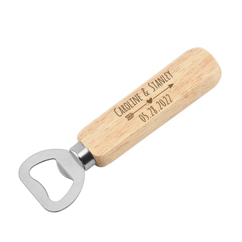 Ouvre-bouteille en bois personnalisé, cadeau de mariage pour les invités, souvenir de mariage personnalisé, cadeau d'anniversaire
