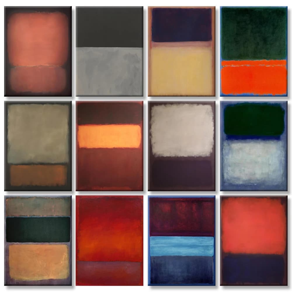Mark Rothko – toile murale imprimée abstraite, affiche murale pour salon, chambre à coucher, bureau, décoration murale, cadeau pour amis, sans cadre
