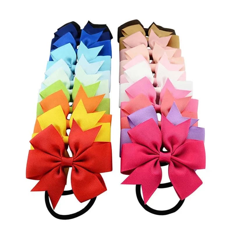 Bandeau élastique en ruban de poney pour filles, nœuds de cheveux de fête, accessoires faits à la main, 3 po, nœud, bébé, école, fleurs, Bobbles, enfant, nouveau