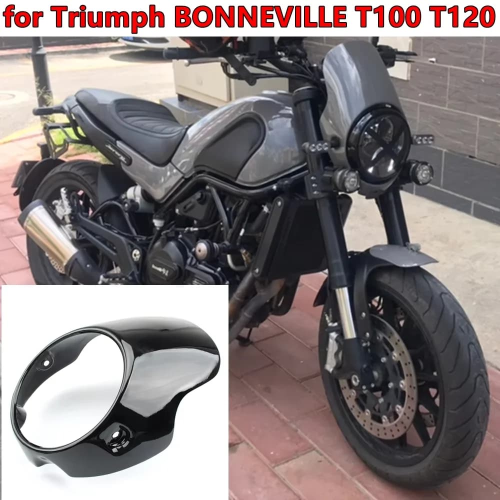 Carénage de lumière de sauna de moto, 73Inboulon 8 pouces, couvercle de pare-brise pour Triumph BONNE Ignition T100 T120, Honda DucSauMonster CB150