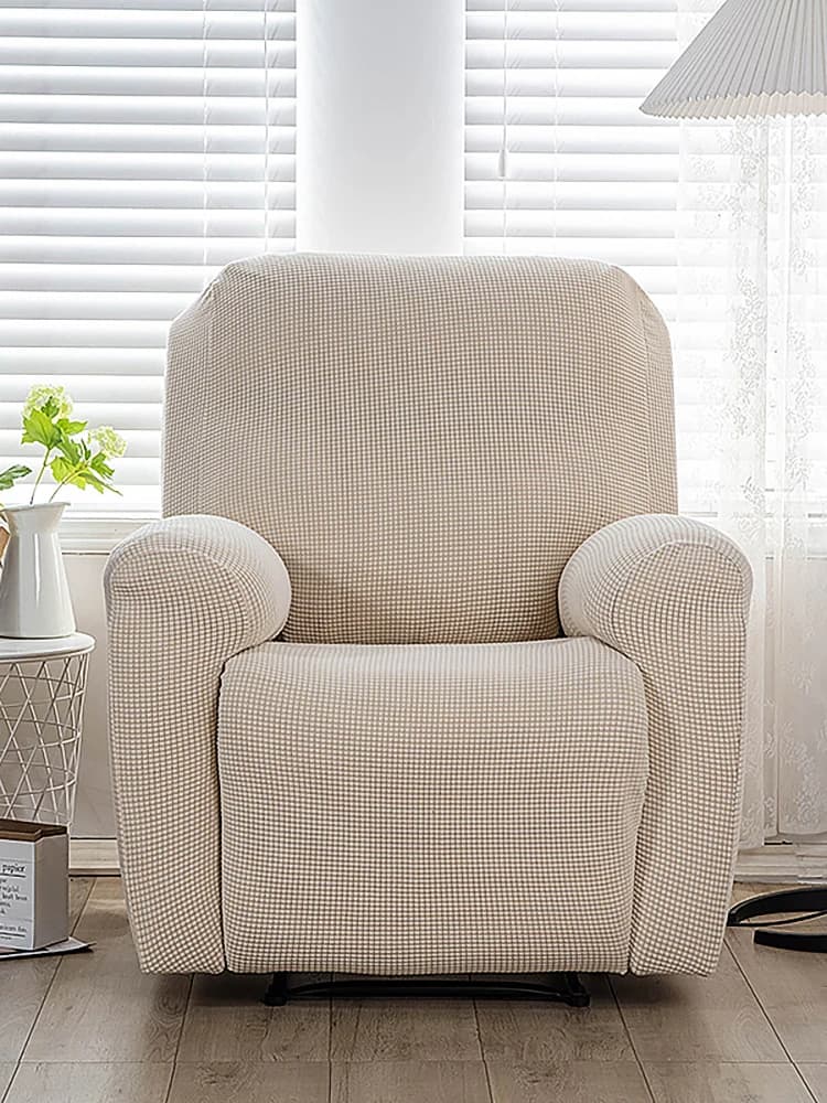 Housse de chaise inclinable imperméable Battilo housse de canapé paresseux en peluche élastique housses de chaise de Massage avec poche housse à carreaux extensible