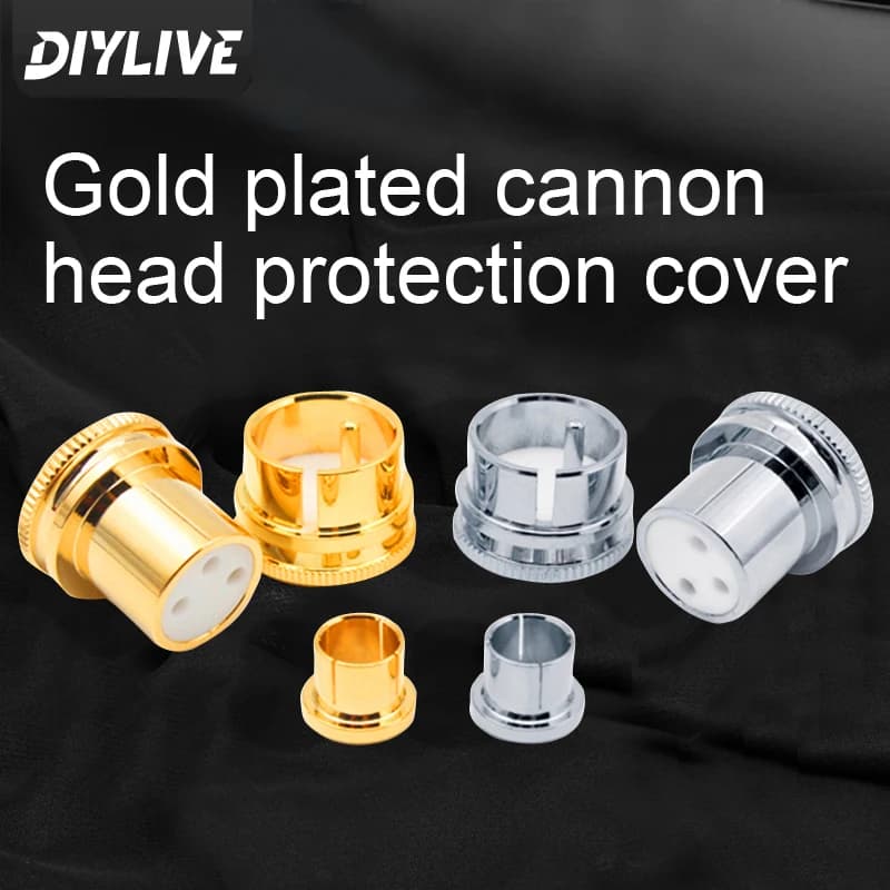 DIYLIVE Capuchon de protection anti-poussière en cuivre pur pour connecteurs XLR et RCA (mâle et femelle)