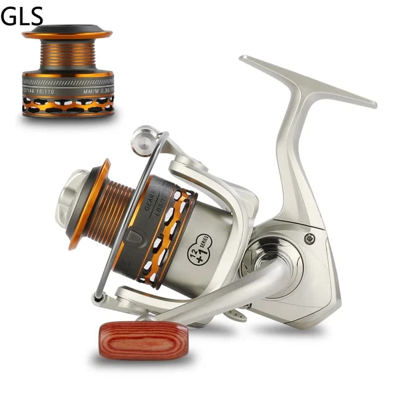 GLS nouveau rapport de vitesse série 1000-7000 5.2: 1 moulinet de filature à grande vitesse bobine de rechange professionnelle 12 + 1BB matériel de pêche