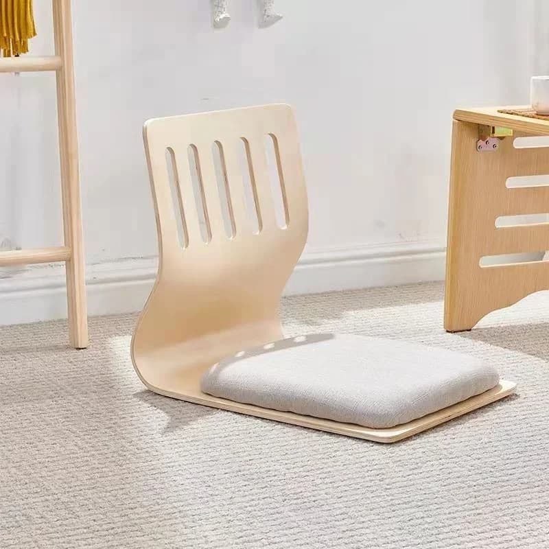 Chaise japonaise Design maison salon meubles Kotatsu Table chaise Tatami Zaisu sans jambes chaise de sol finition noire