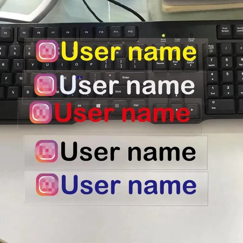 Texte personnalisé personnalisé pour Instagram, autocollants imperméables pour voiture et moto