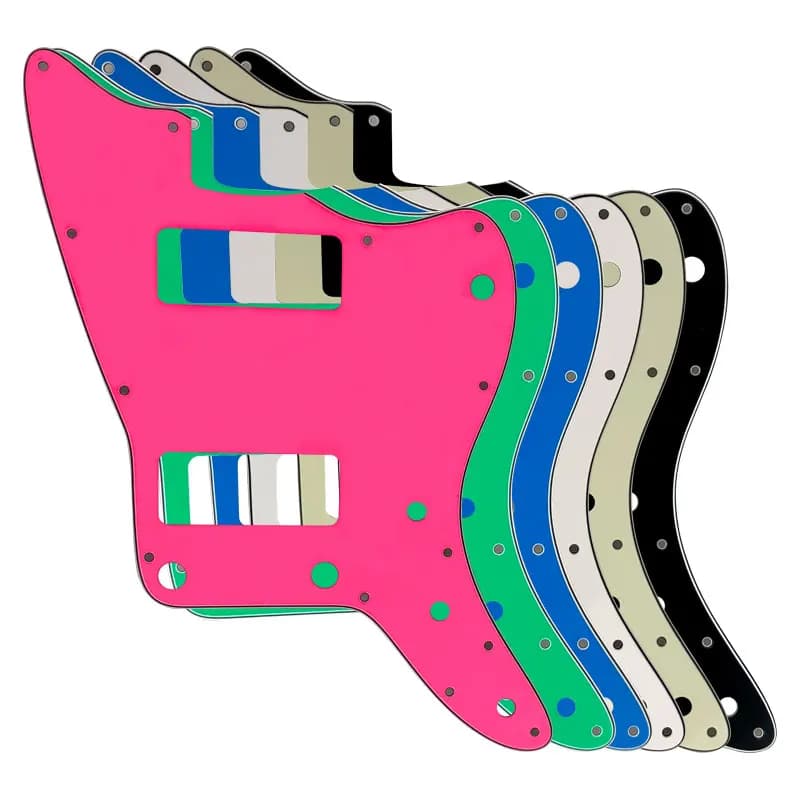 Feiman JEParts-Pour le Japon, pas de commandes supérieures, style Jazzmaster, protection JE514 avec P90 514 ups, remplacement de la plaque à gratter