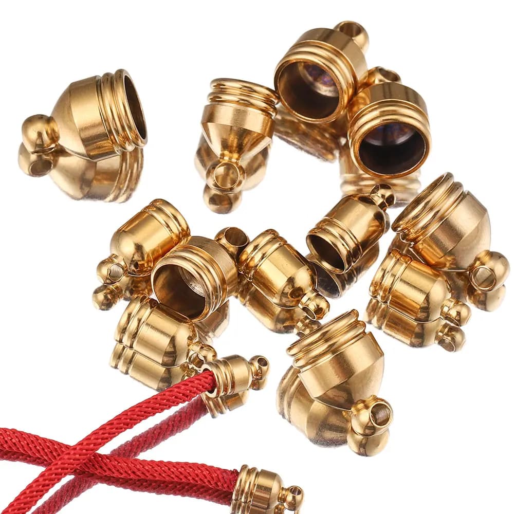 10 pièces embouts en acier inoxydable, fermoirs plaqués argent or crochets cordons pour la fabrication de bijoux résultats Bracelet collier DIY vente en gros