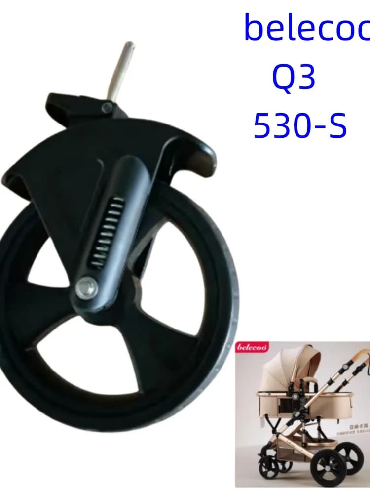 Accessoires de poussette pour bébé, roue avant et arrière belecoo 530w 5300d luBabycas