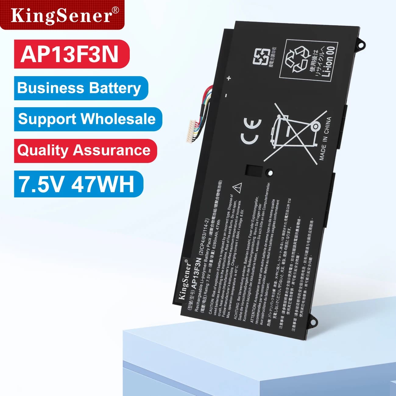 KingSener – batterie pour ordinateur portable, AP13F3N 2ICP4/63/114 – 2, pour Aspire S7-392 S7-392-9890 S7-391-6822 Ultrabook 7.5V 6280mAh