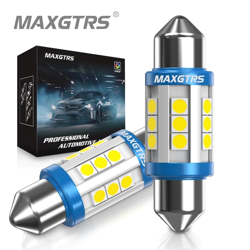 2x feston C5W C10W 3030 puce ampoule Canbus 31mm/36mm/39mm/41mm voiture lampe à LED intérieur dôme lecture plaque d'immatriculation lumières 6000K