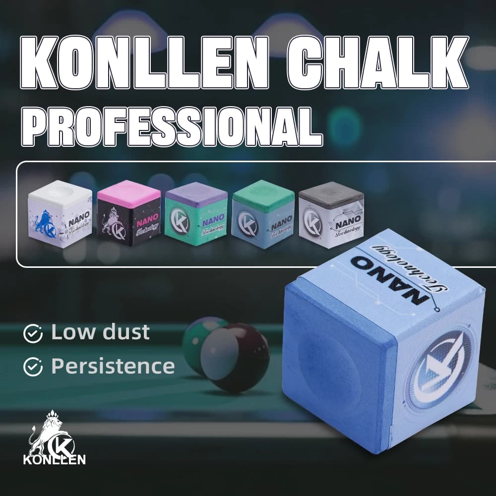 KONLLEN craies de billard poignée puissance adhérence solidité queue de billard craie craie de billard craie noire Nano technologie matériel craie