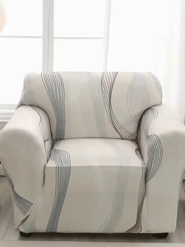 Housse de canapé et chaise imprimée en ficelle, décoration de fauteuil, spandex élastique pour salon, extensible, imprimé floral