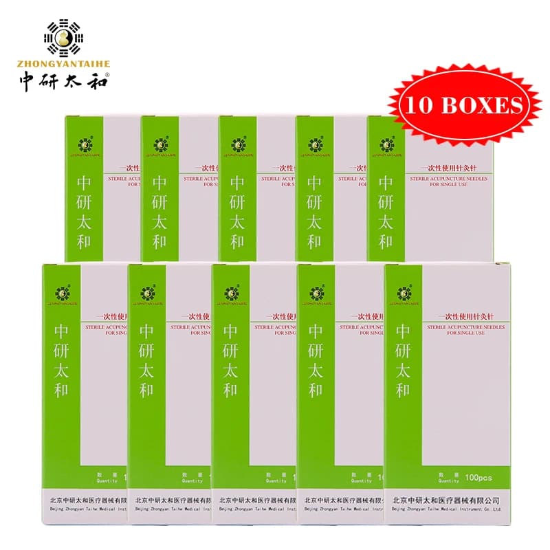 10 boîtes d'aiguilles d'acupuncture jetables, 1000 pièces, aiguilles d'acupuncture stériles tranchantes sans Tube, Massage de beauté