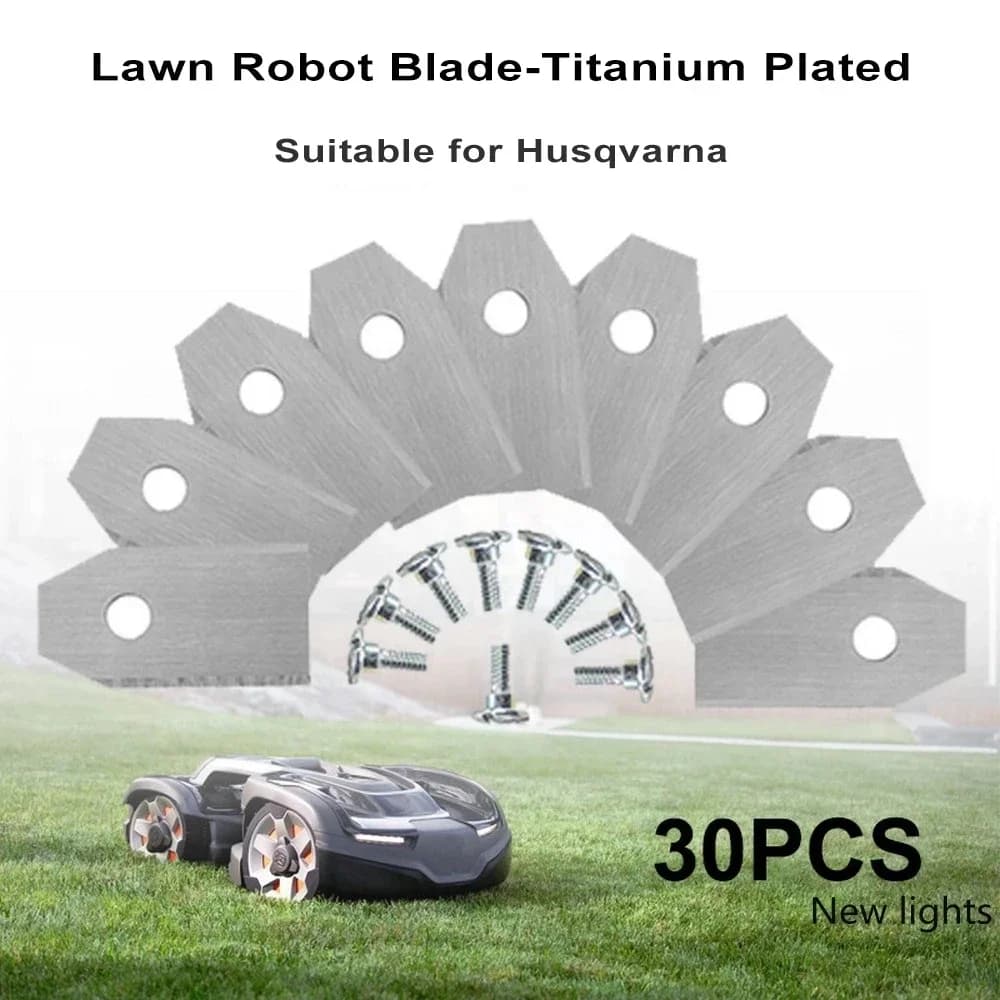 Lame de remplacement pour tondeuse à gazon, 35x18x0.45mm, argent et or, pour jardina, Husqvarna, Automower, yardforce, outils de jardin
