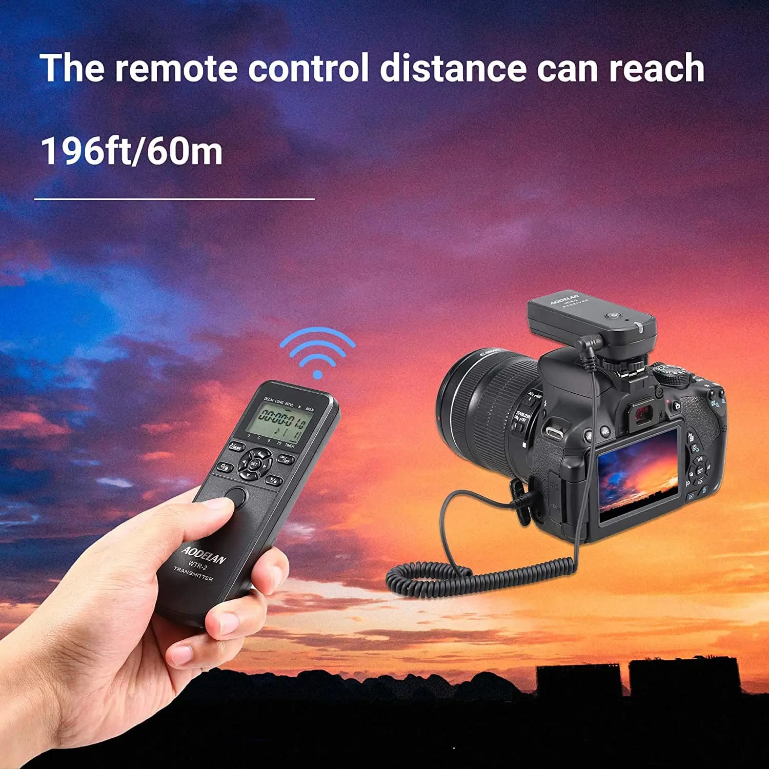 AODELAN – minuterie sans fil WTR-2, câble pour appareil photo Canon, Nikon, Sony, C6, C8, N8, N10, S6, S8, O6, P6
