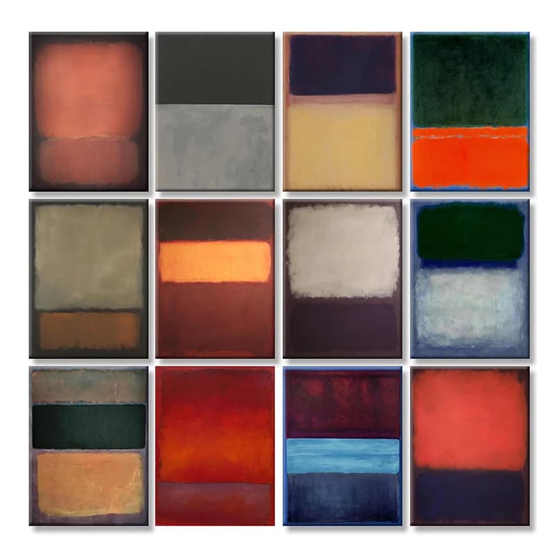 Mark Rothko – toile murale imprimée abstraite, affiche murale pour salon, chambre à coucher, bureau, décoration murale, cadeau pour amis, sans cadre