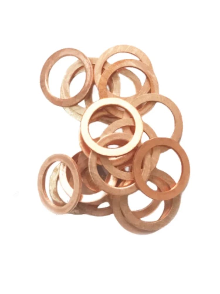 Tuyau de frein d'embrayage tressé pour moto, joint banjo, rondelle d'écrasement en cuivre, rondelle solide, M10, 10mm, 10 pièces, 20 pièces, 50 pièces, 100 pièces