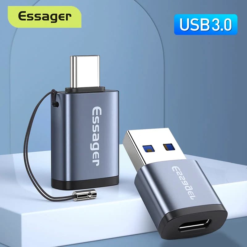 Essager USB 3.0 Type C OTG adaptateur Micro USB microusb vers type-c USB-C convertisseur connecteur USBC pour Macbook Xiaomi mi Samsung S20