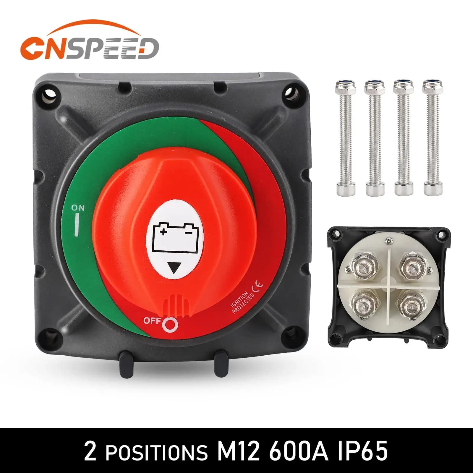 Interrupteur de batterie bipolaire coupé DC 48V 400Amp, allumage protégé pour bateau marin, double batterie, déconnexion, isolateur, IP65
