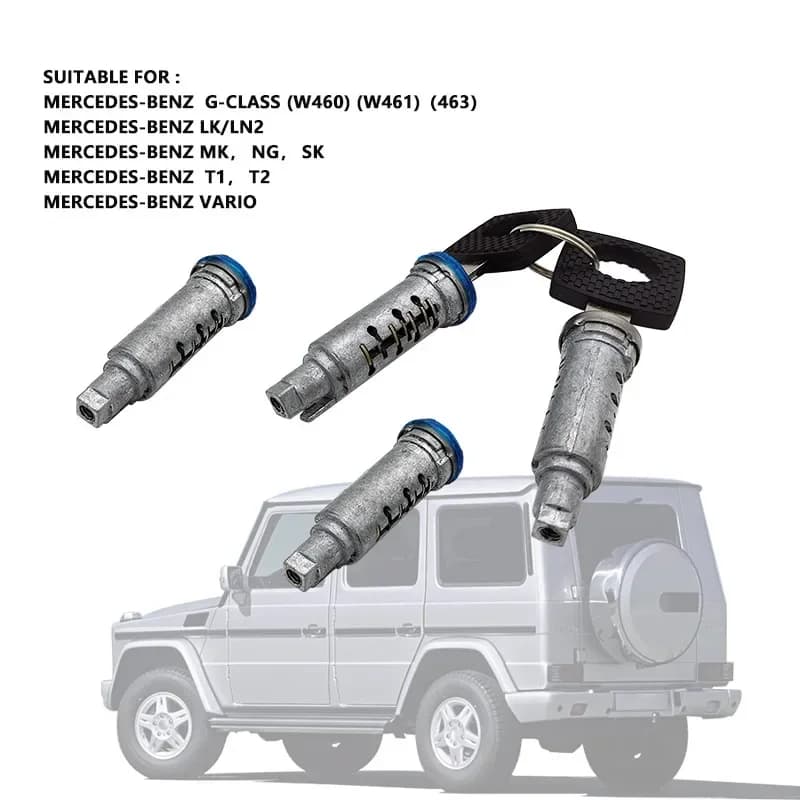 Kit de réparation de poignée de porte adapté pour Mercedes G-CLASS (W460) (W461)(463) Rack VARIO Poignée de porte 4 cylindres de verrouillage + 2 prédire