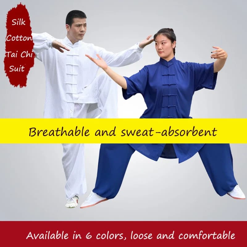 USHINE – uniforme Taichi Wushu en coton, 6 couleurs, vêtements d'entraînement Kungfu pour enfants et adultes, costume WingChun d'arts martiaux, 110cm-190cm