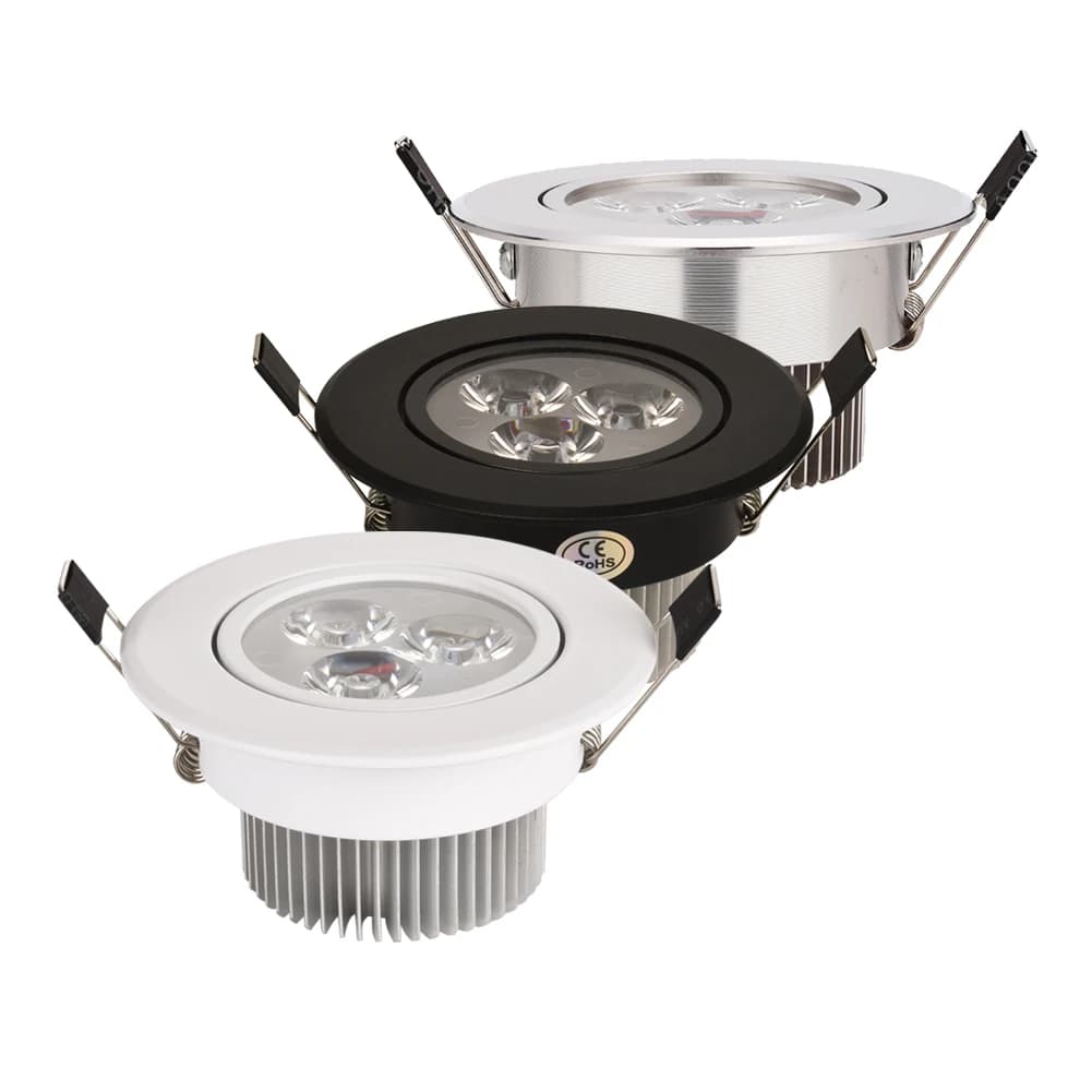 Spot LED encastré pour plafond, trou de 70mm ou 90mm, taille moyenne, pour maison, surface de 20 mètres carrés, 10-15 pièces recommandées