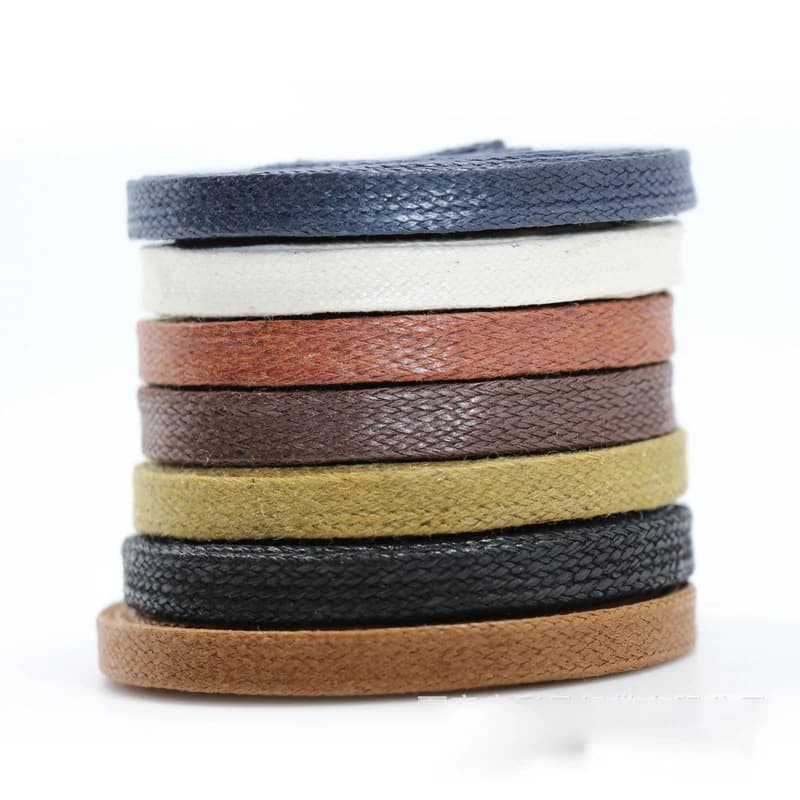 Lacets plats cirés en cuir lacets de chaussures décontractés imperméables bottes unisexe longueur de lacet 60 80 100 120 140 160 180CM lacet de chaussure