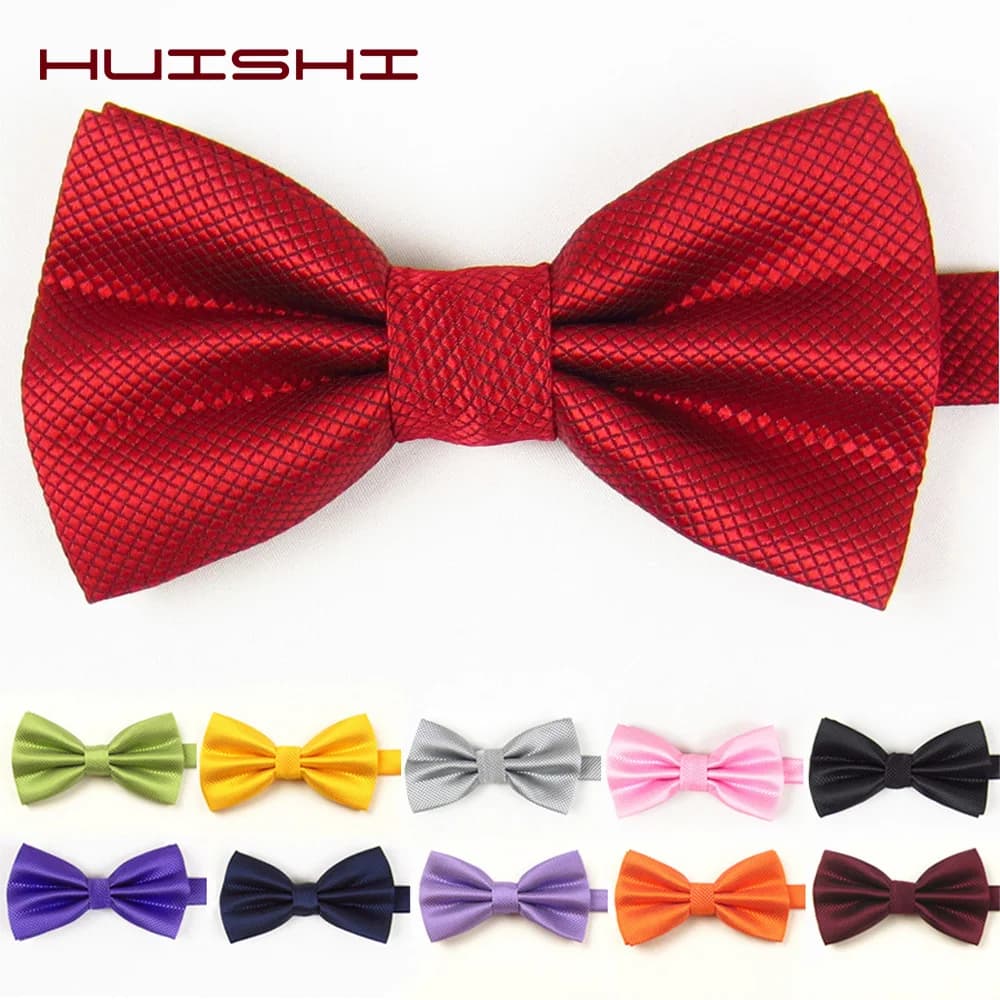 Nouvelle Cravate Papillon Tendance HUISHI pour Banquet et Fête, 28 Couleurs, Blanc Perle, Vert Menthe, Accessoire de Mariage, Nœud Papillon Uni