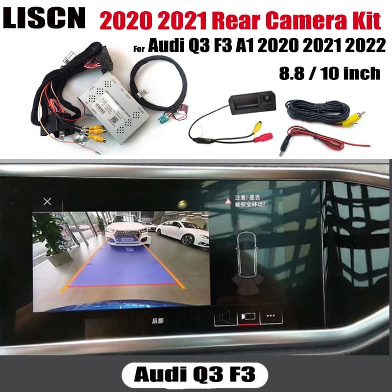 Adaptateur d'interface caméra avant et arrière pour Audi Q3 F3 A1 2020 2021 2022 2023 – Caméra de recul pour écran d'origine