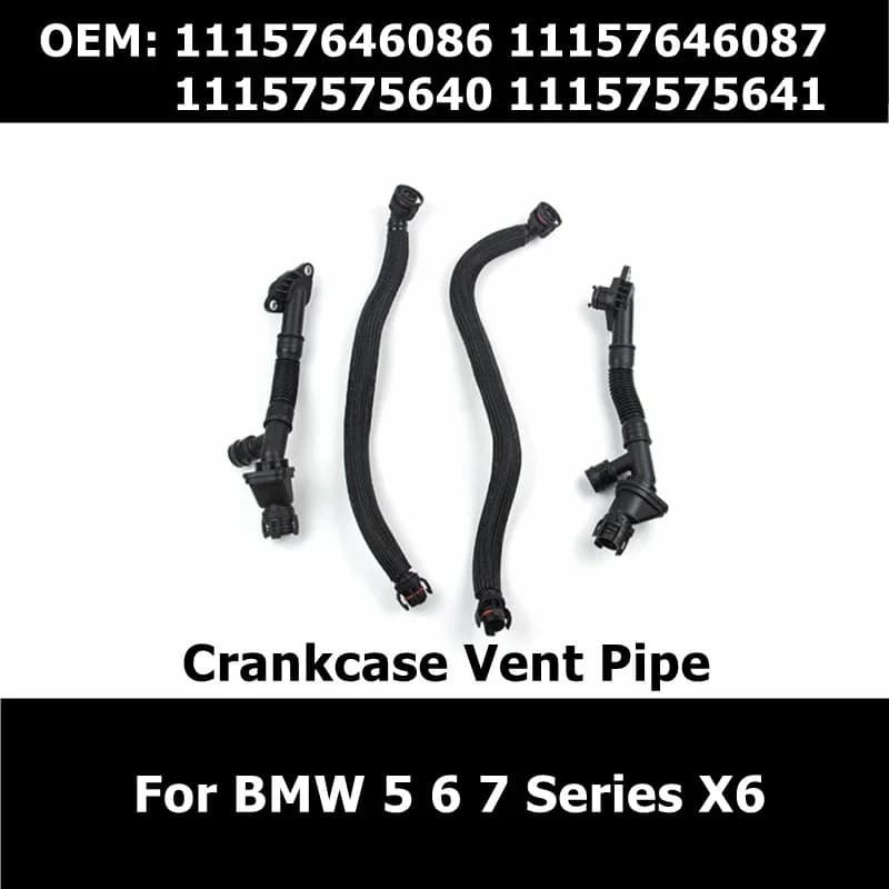 Tuyau d'aération de carter pour BMW, BMW Série 5, Série 6, Série 7, Série X6, 11157646086, 11157646087, 11157575640, Nouveau