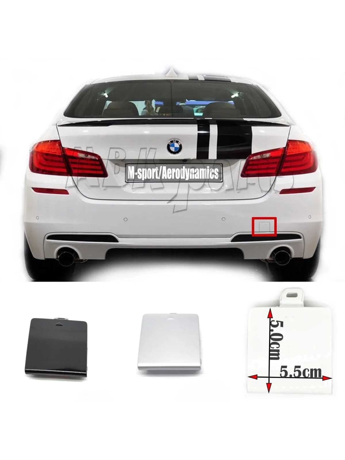 Ajustement 11-16 BMW5 F10/F11/LCI M-SPORT M5 518d 520d 520i 520dX 528iX 535dX cape i cape iX 535i 535iX couvercle de remorquage arrière