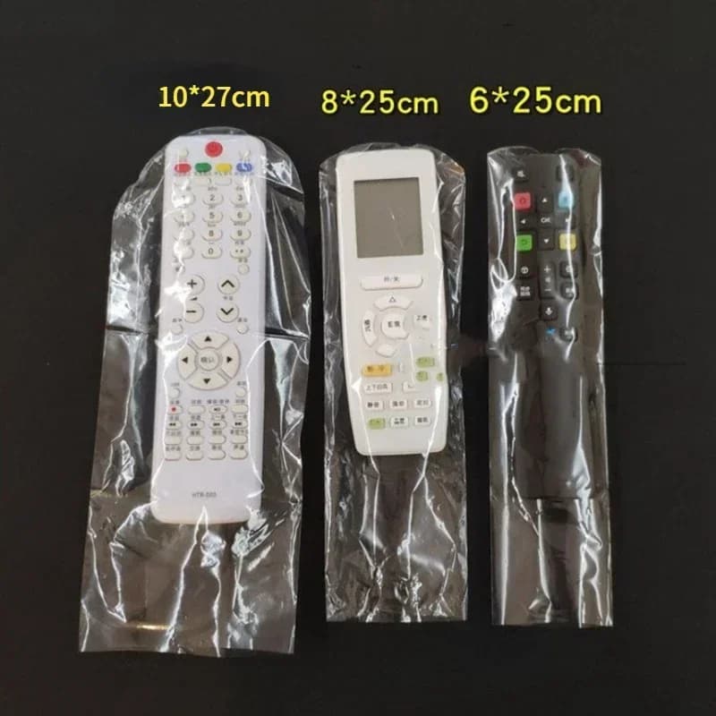 10 pièces de film thermorétractable transparent pour télécommande de télévision/climatiseur, housse de protection universelle