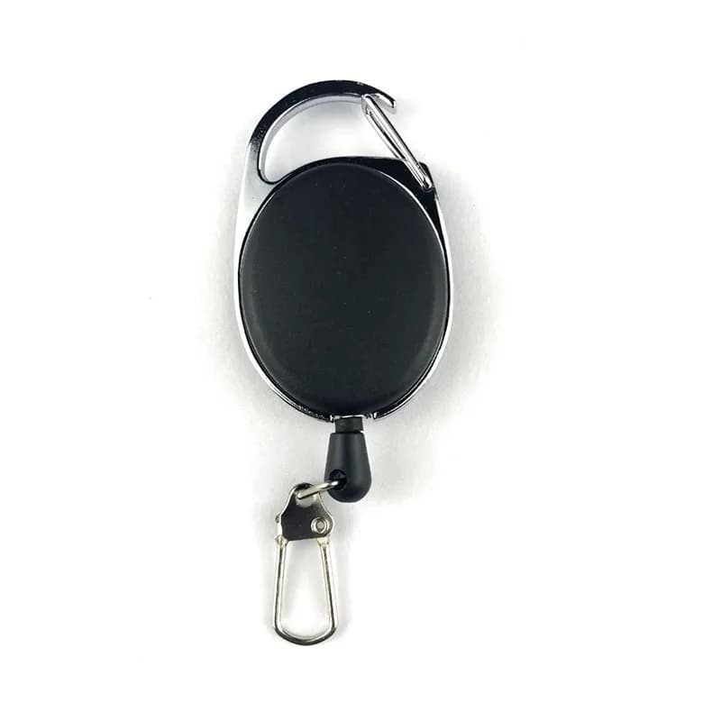Mousqueton multifonctionnel homard ovale en forme d'œuf, bobine de Badge rétractable, porte-carte d'identité, porte-clés