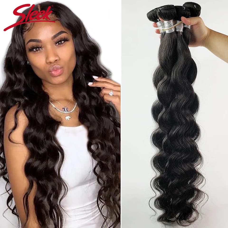 Tissage en lot péruvien naturel Remy Body Wave élégant, Extensions de cheveux naturels, 8 à 32 34 36 pouces, 1/3/4 pièces