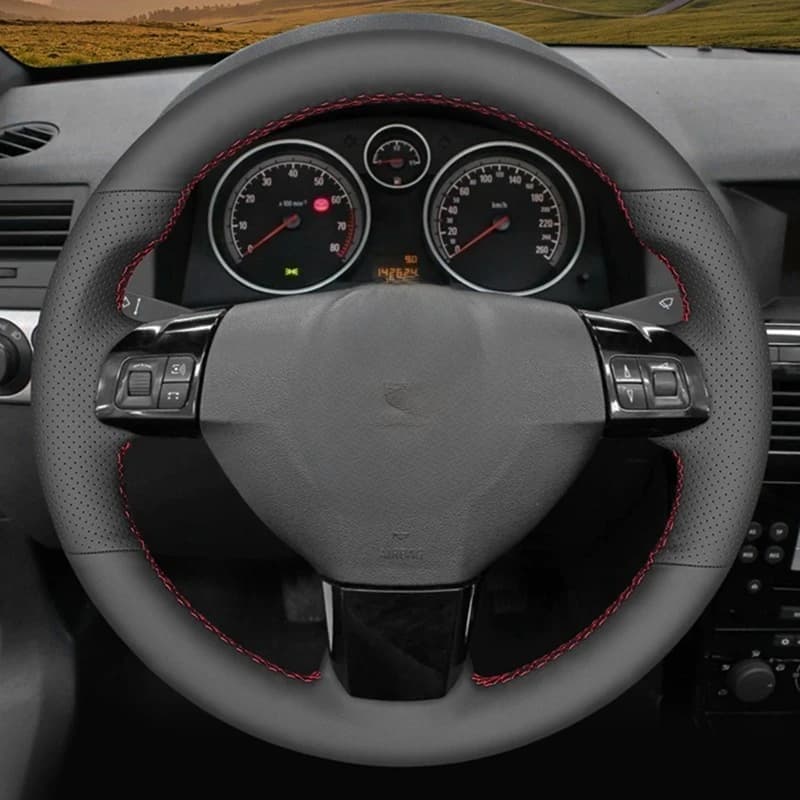 Housses de volant de voiture en cuir Élnoir, Opel Astra (H) Zaflra (B) Signum Vectra (C) SachAstra Holden Astra