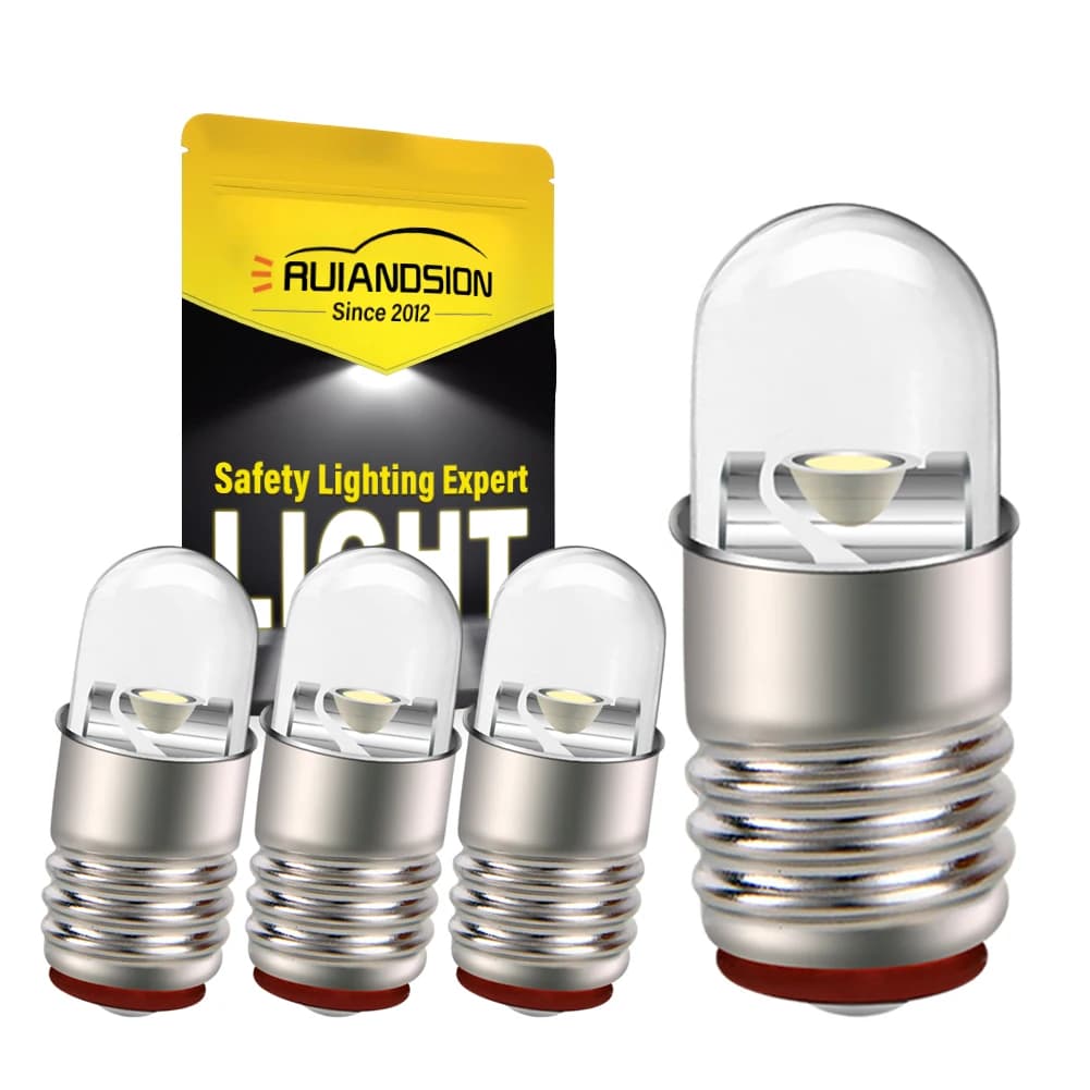 RUIANDSION 4 pièces E5 Mini lampe à vis F5 SMD ampoule ambiante Super lumineuse 100Lm DC 3V 6V 12V 24V petite ampoule LED pour l'éclairage des outils 0.1W