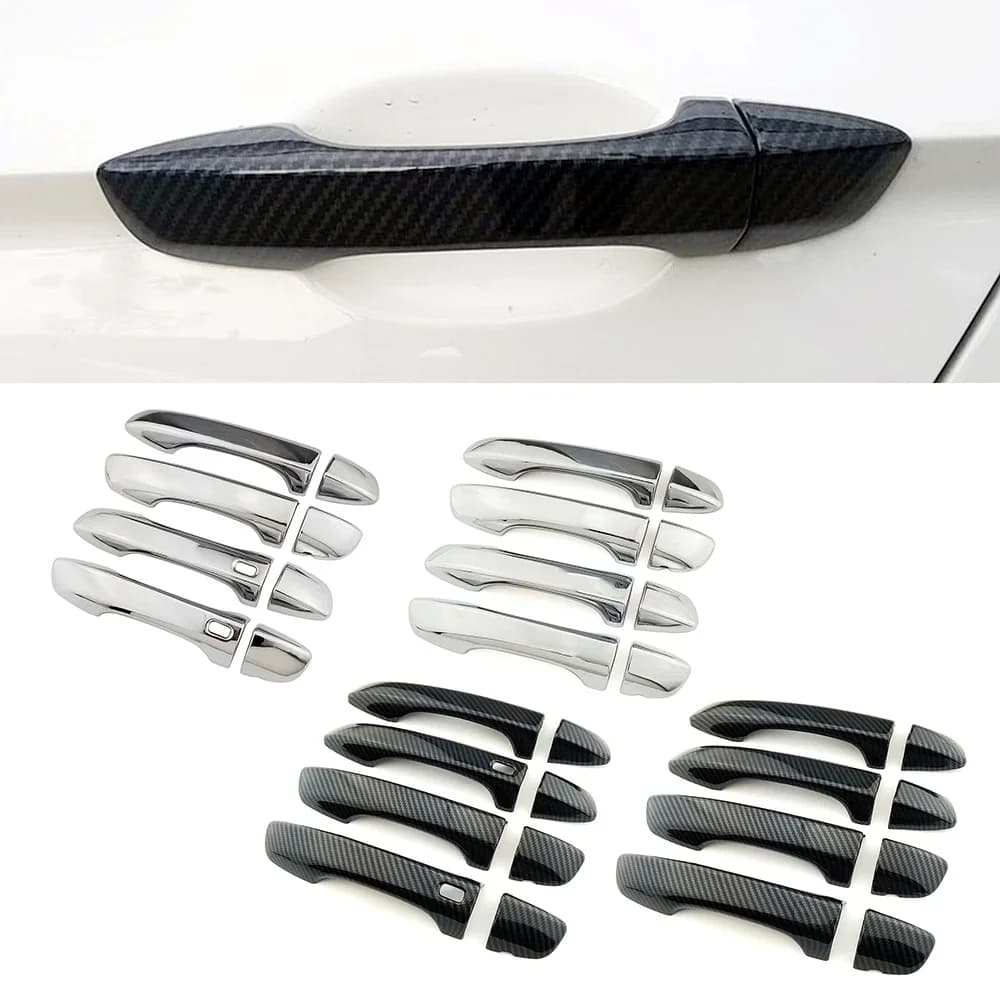 Couvercle de Poignée de Porte en Fibre de Carbone, Autocollant de Protection, pour Volkswagen VW Tiguan 2017-2021