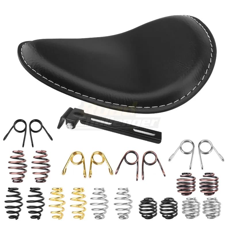 Kit de Ressort de Siège de Conducteur Solo Noir, pour Harley btChopper Bobber Honda Yamaha Kawasaki Suzuki
