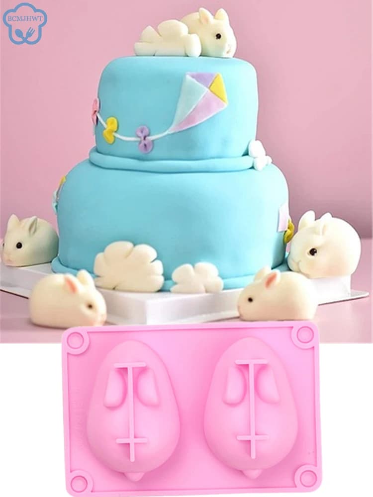 Moule en silicone 3D en forme de lapin de pâques, outils de décoration de gâteaux, chocolat, Har, Fourmi, Chi, 2023