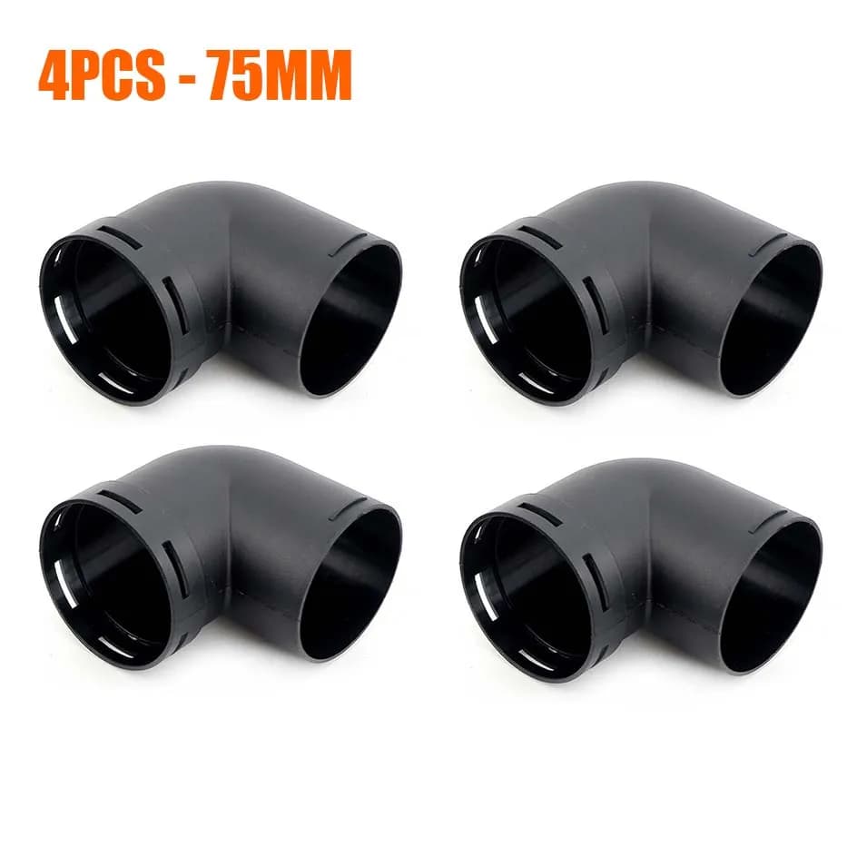 4 pièces sortie d'aération Parking Diesel chauffage conduit L - 75MM pièce coude courbure tuyau connecteur d'échappement pour voiture camion camping-car
