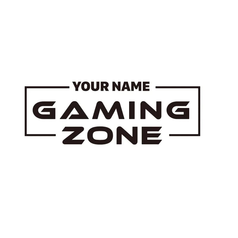 Autocollant mural en vinyle avec nom personnalisé, Zone de jeu, autocollant mural pour Gamer, salle de jeux, chambre d'enfants, décoration de maison